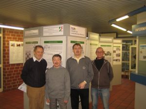 Ausstellungsmacher und Archivare im Kaiserhof, von links: Peter Segler, Georg Edler, Dr. Ralf Fellenberg, Uli Schimschock