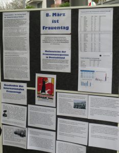 Infotafel zum Weltfrauentag