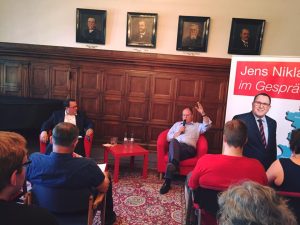 Jens Niklaus im Gespräch mit Peer Steinbrück